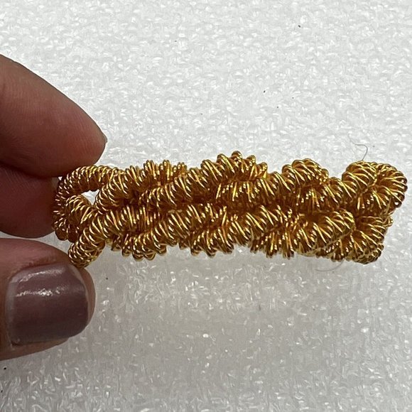 Vintage Estate Gold Tone Barrette Hair Clip Otomatic France Clip - Picture 3 of 5